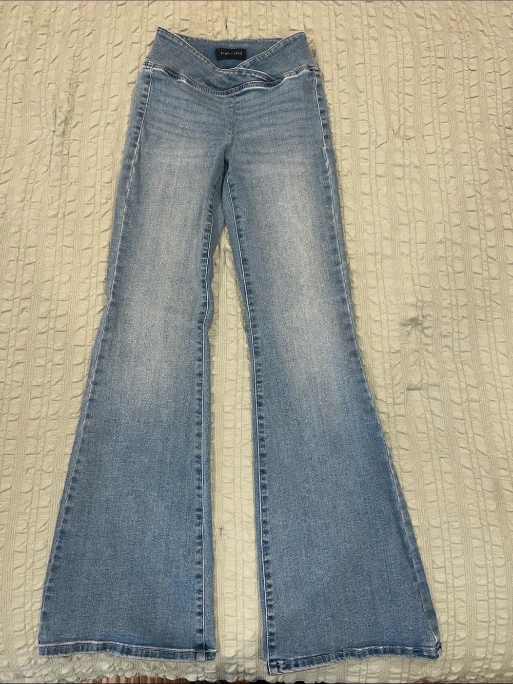 Aeropostale Light Blue Pull On Flare Jeans